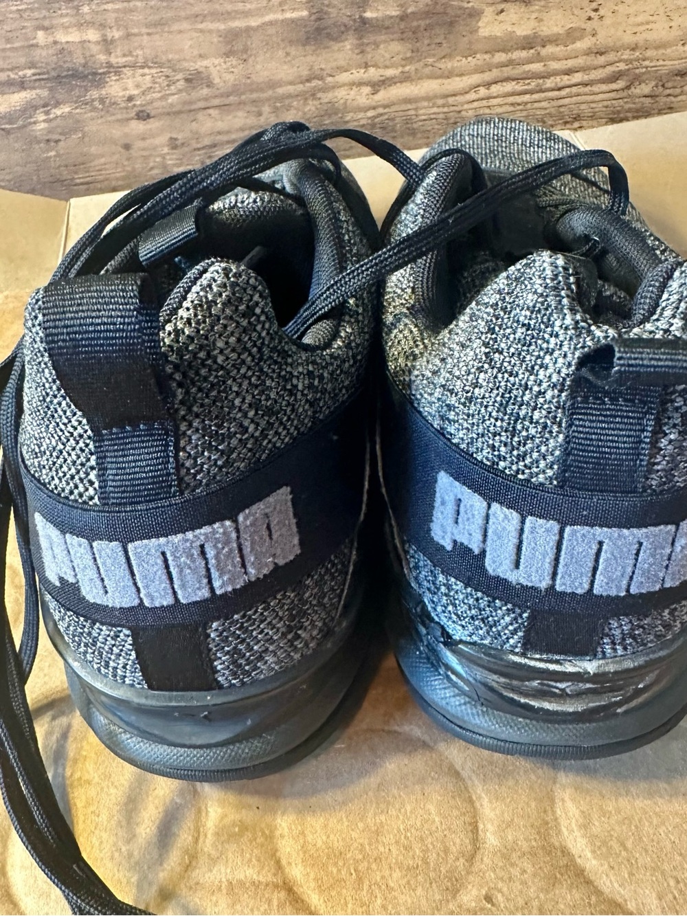PUMA Axelion Mens7.5 Multi Black Castlerock Knit Low Top Sneakers 194947-01